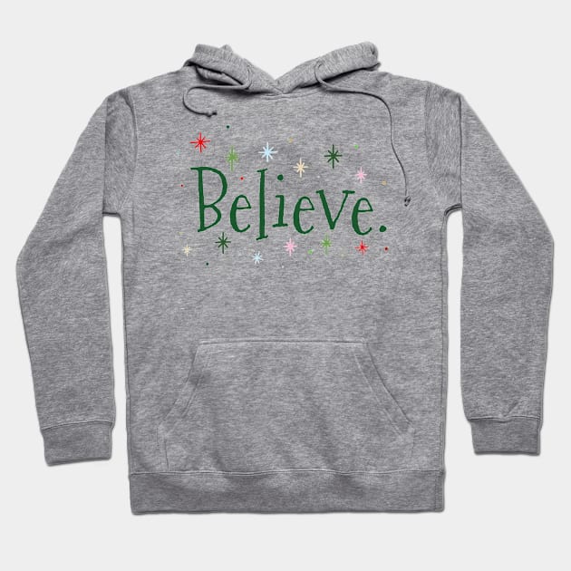 Believe in the mid century modern magic of Christmas! Hoodie by Penny Lane Designs Co.